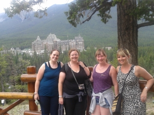 hannah, nicola,  me and Louise in Banff